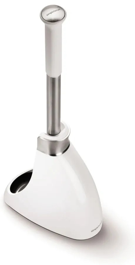 Fehér acél wc-kefe - simplehuman