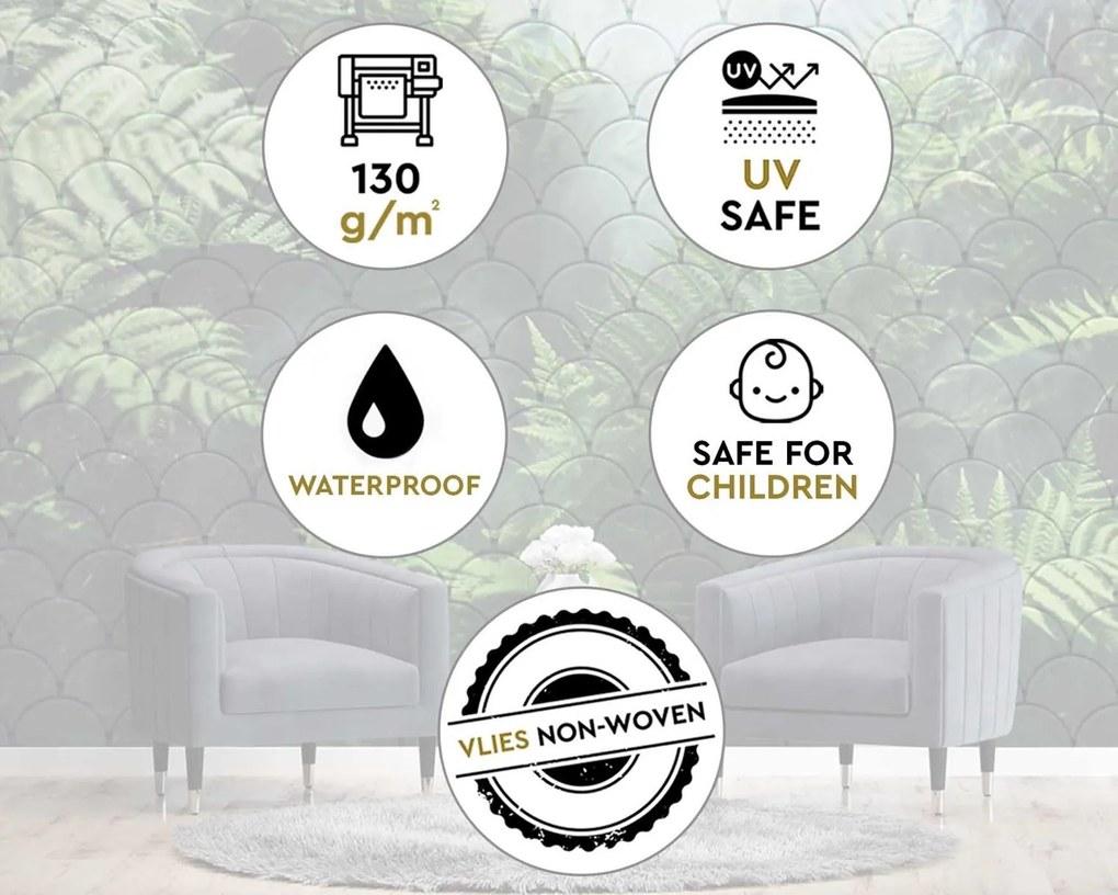 Gario Fotótapéta Páfrány levelek Anyag: Vlies, Méret: 150 x 105 cm