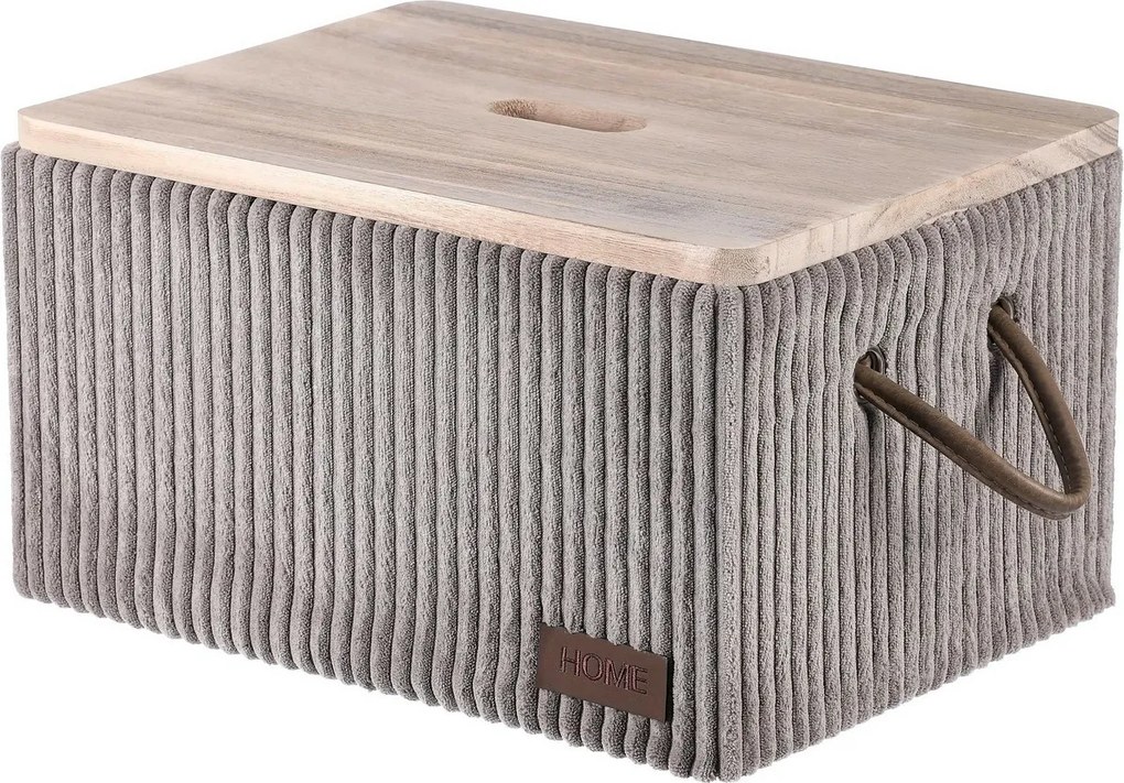 Autronic 5 db szövet tárolódoboz szett, szürke