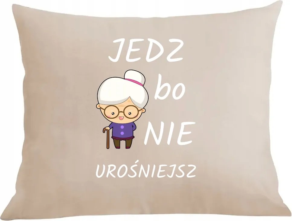 Párna párnahuzat Klasszikus Nagymama egyél, mert nem fogsz megnőni Nagymama napja