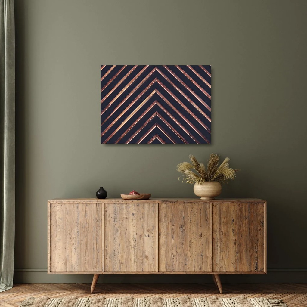 Egy fa motívum képe fekete alapon (üvegen) (70x50 cm)