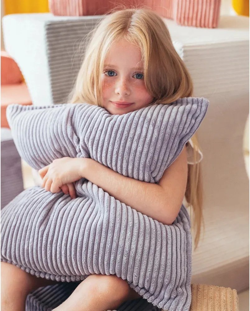 Kék kordbársony párna gyerek kanapéhoz Block – Wigiwama