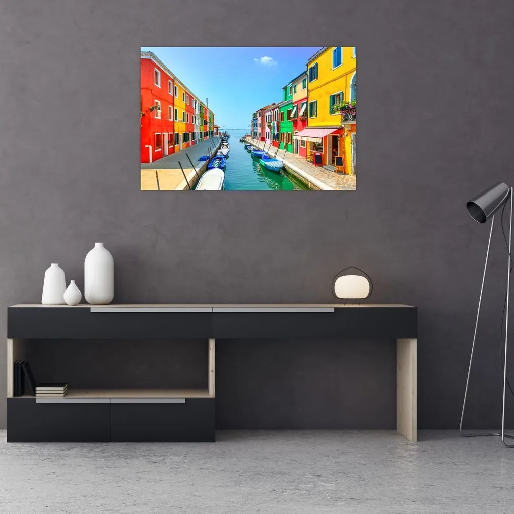 Kép - Burano sziget, Velence, Olaszország (90x60 cm)