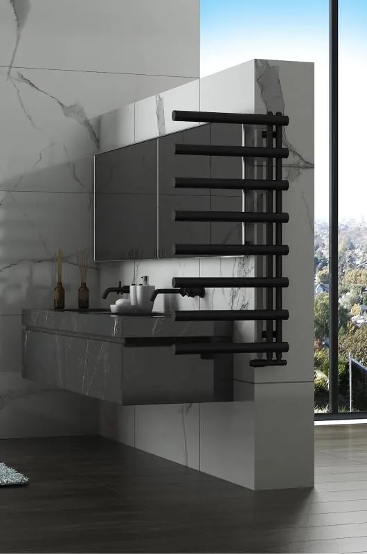 AREZZO design TUBE BLACK 1200x600 törölközőszárítós radiátor AR-TB12060