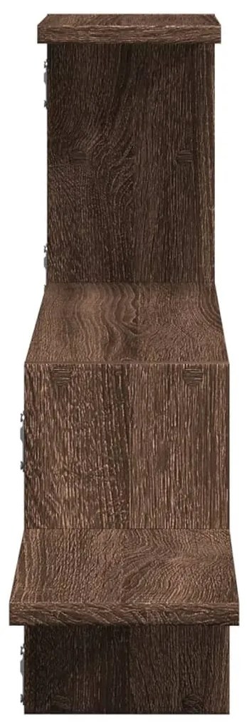 barna tölgy színű szerelt fa fali polc 104 x 15 x 49 cm