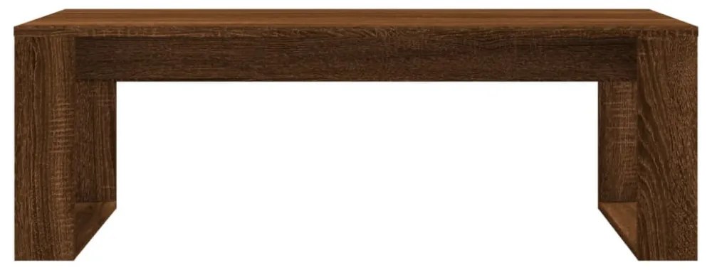 barna tölgyszínű szerelt fa dohányzóasztal 102x50x35 cm