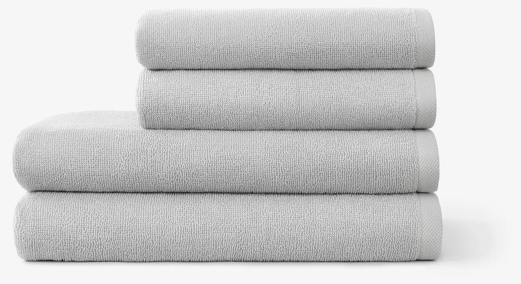 Goldea bordűr nélküli frottír törölköző és fürdőlepedő soft – szürke 70 x 140 cm