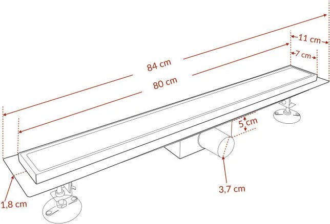 Linea burkolható zuhanyfolyóka