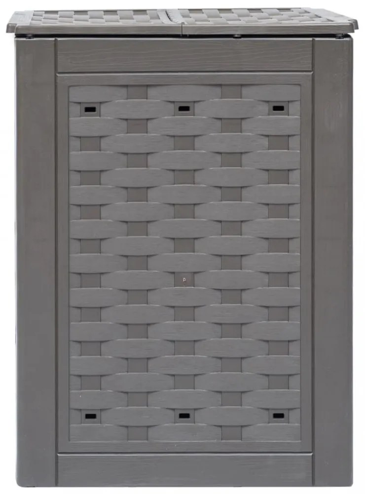 barna műanyag rattan kerti komposztáló 60 x 60 x 83 cm 300 L