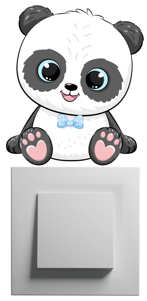 PIPPER. Matrica a kapcsoló felett "Panda fiú"