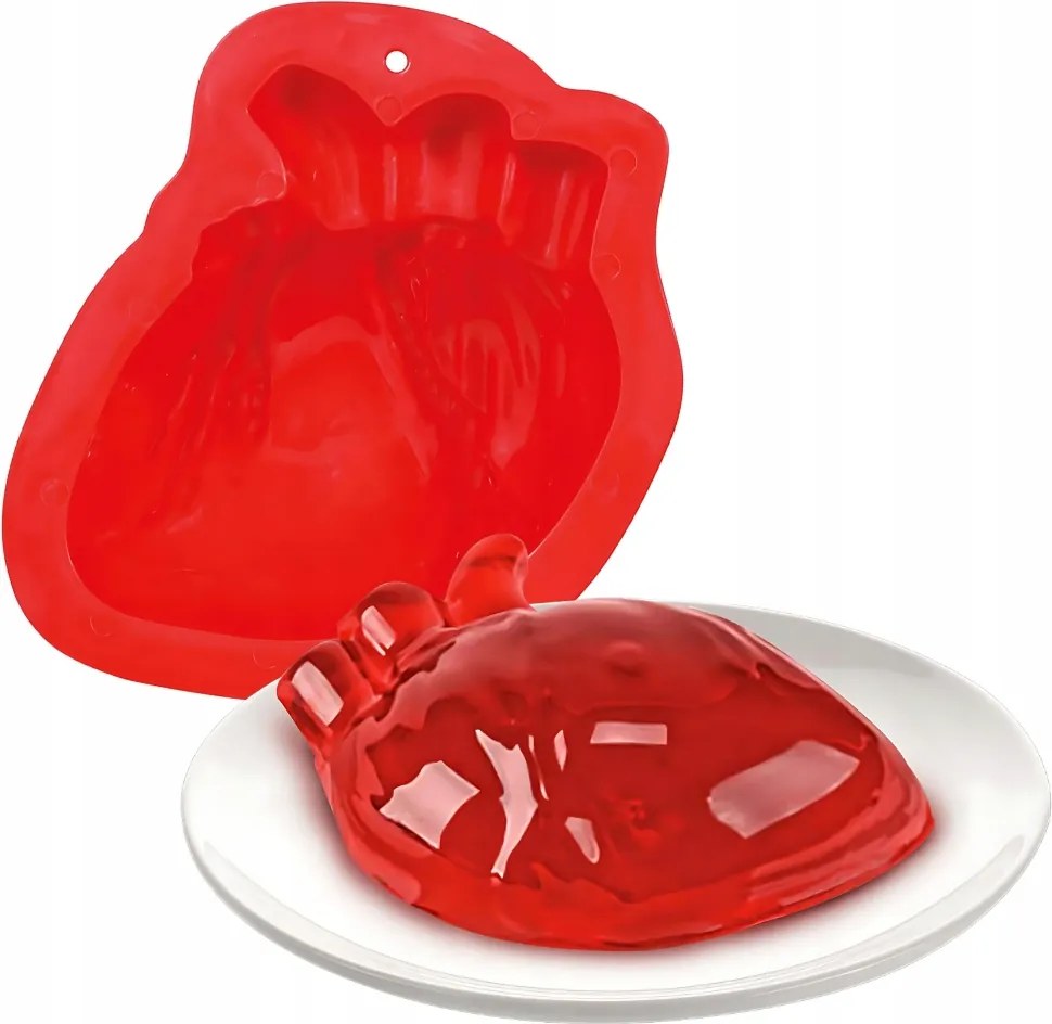 Forma Szív realisztikus orgona zselé 16cm Halloween