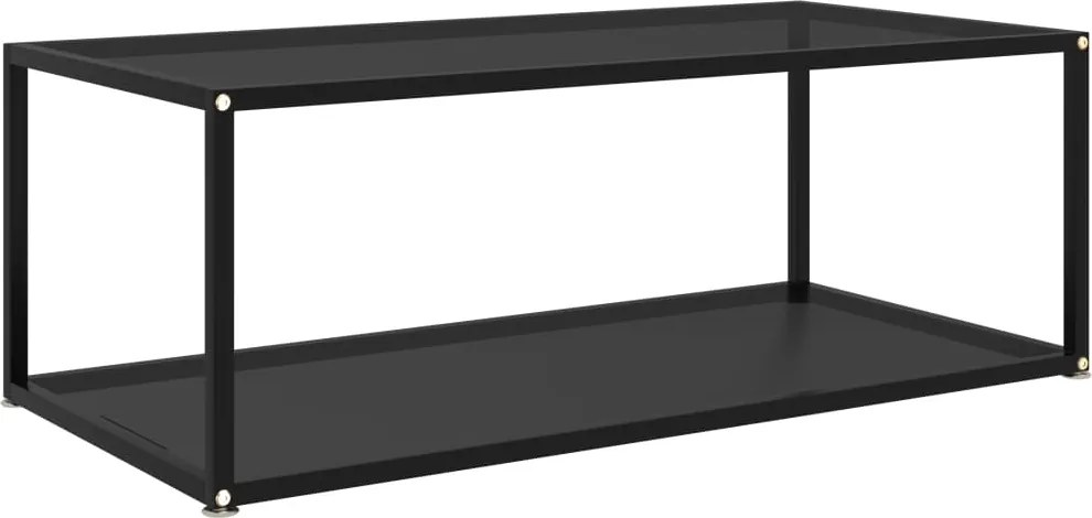 vidaXL 322898 Coffee Table Black 100x50x35 cm Tempered Glass