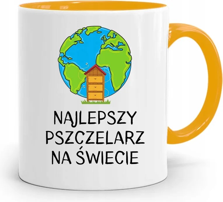 Sárga Bögre Méhésznek A Világ Legjobbja fényképes nyomtatással