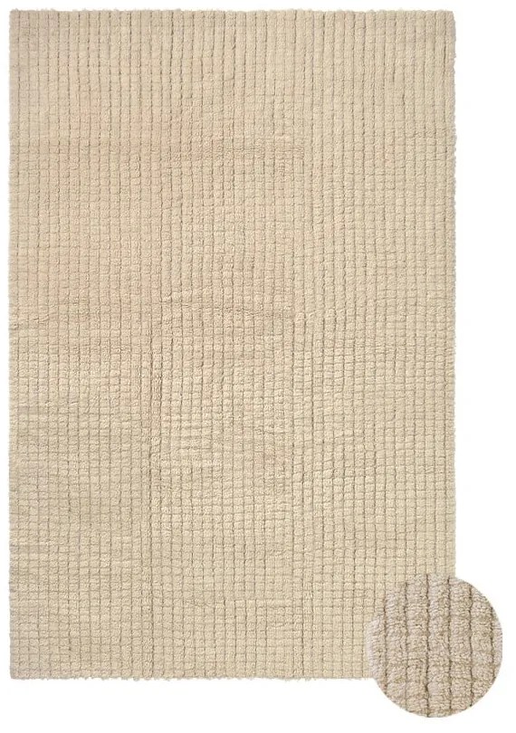 Bézs mosható-kézi szövésű gyapjú szőnyeg 200x300 cm Unexpected Wool – Lorena Canals