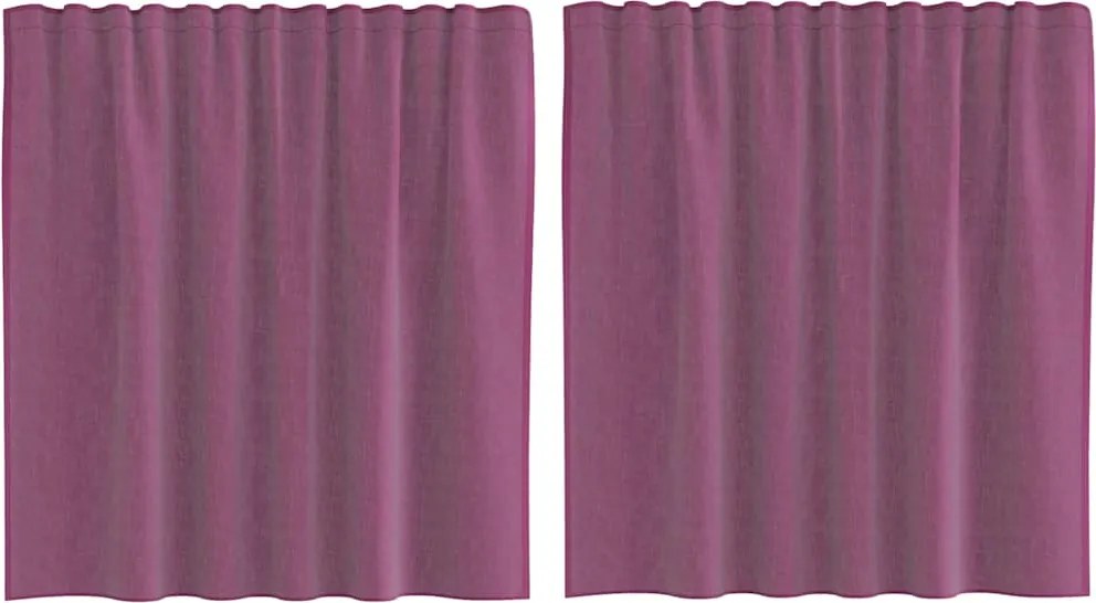 vidaXL 2 db lila fátyolfüggönyök hurokkal 140x140 cm