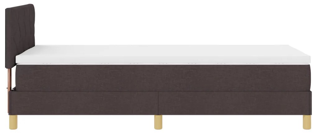 Boxspring Ágy Matraccal Sötétbarna 90x200 cm Szövet