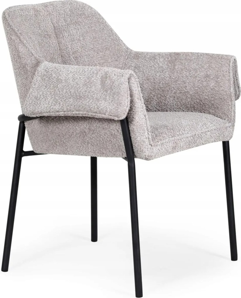 Szürke kárpitozott szék karfával irodai nappali fésülködőasztalhoz K522