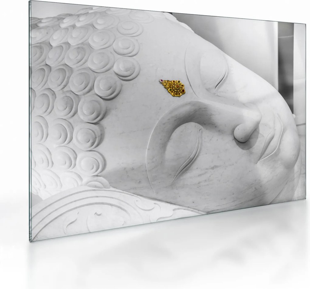 Kép - Fehér Buddha (üvegen) (70x50 cm)