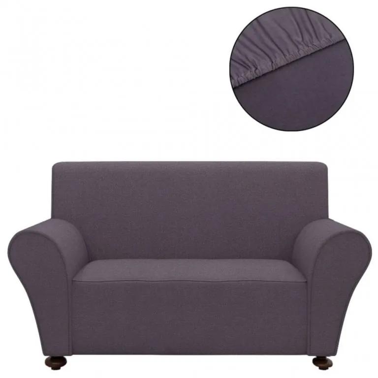 131083  Stretch Couch Slipcover Anthracite Polyester Jersey