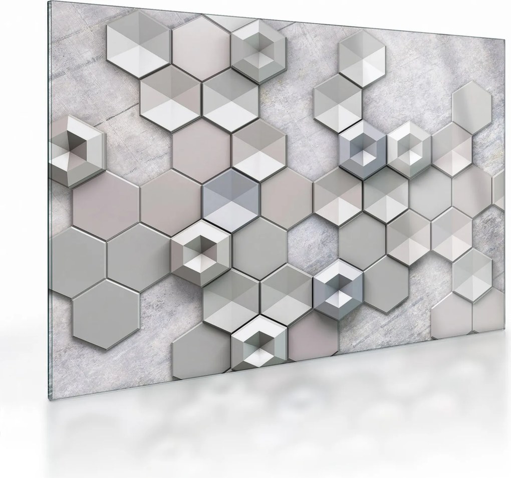 A 3D absztrakció képe (üvegen) (70x50 cm)