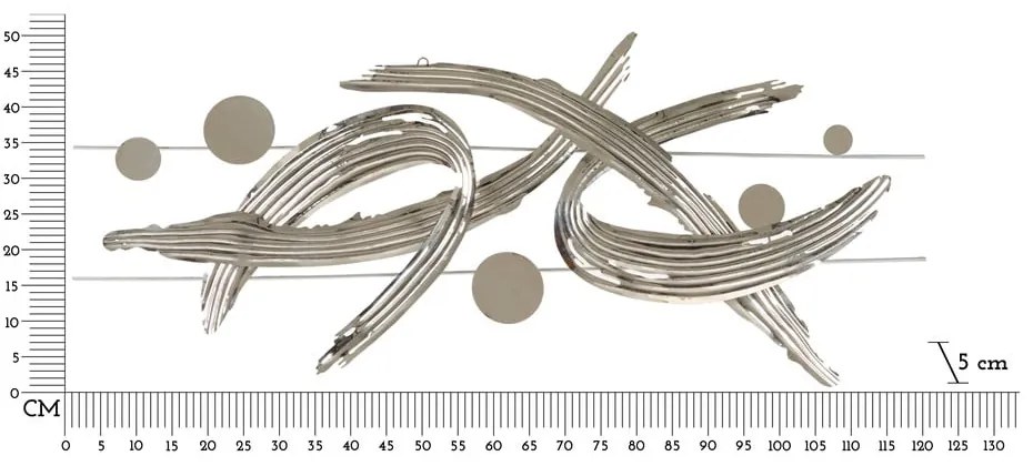 Fém fali dekoráció 121x52 cm Mondrian – Mauro Ferretti