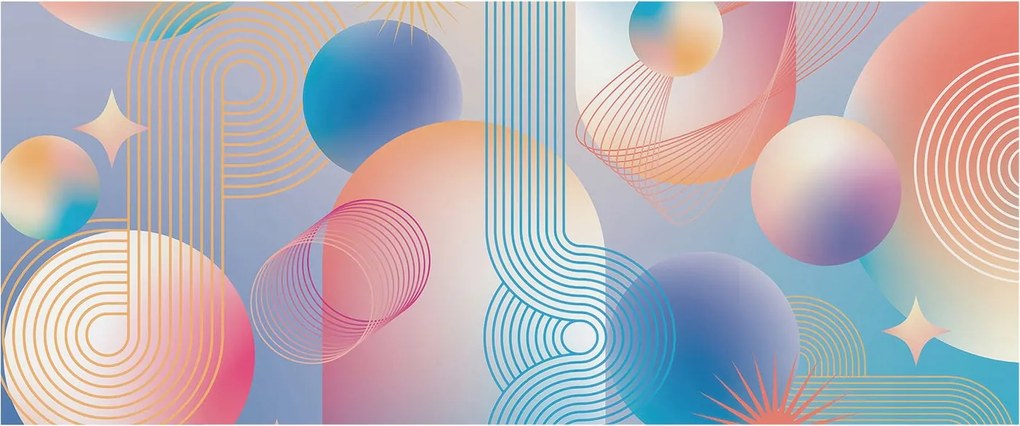 Fotótapéta Flizelina Dekoratív az irodába Színes absztrakt 250x104 Ragasztó