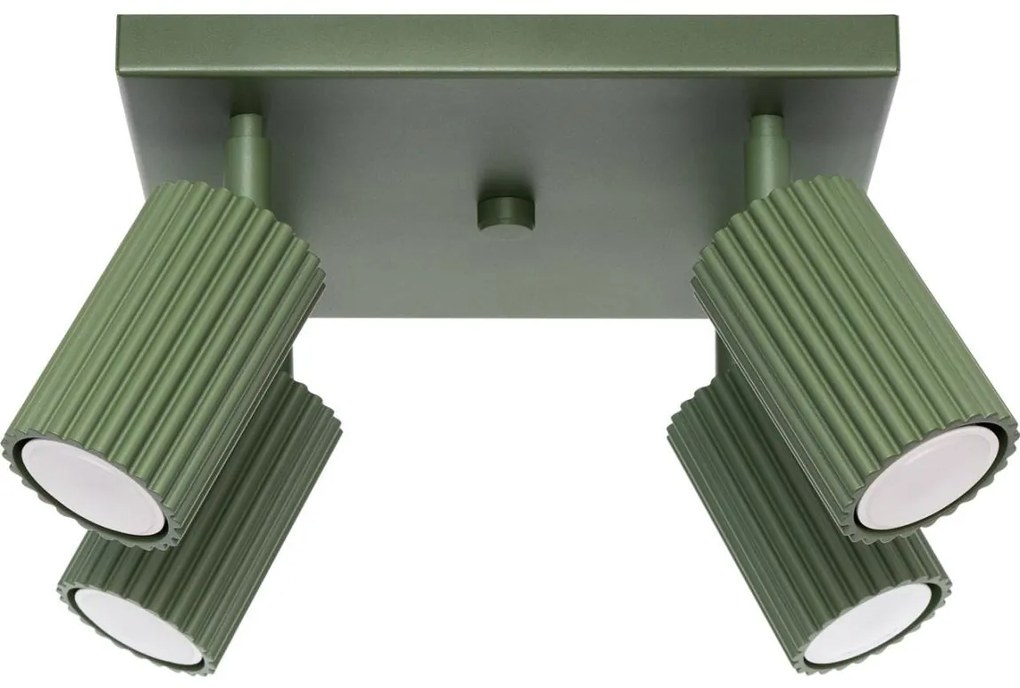 Sollux SL.1621 - Spotlámpa KARBON 4xGU10/10W/230V zöld