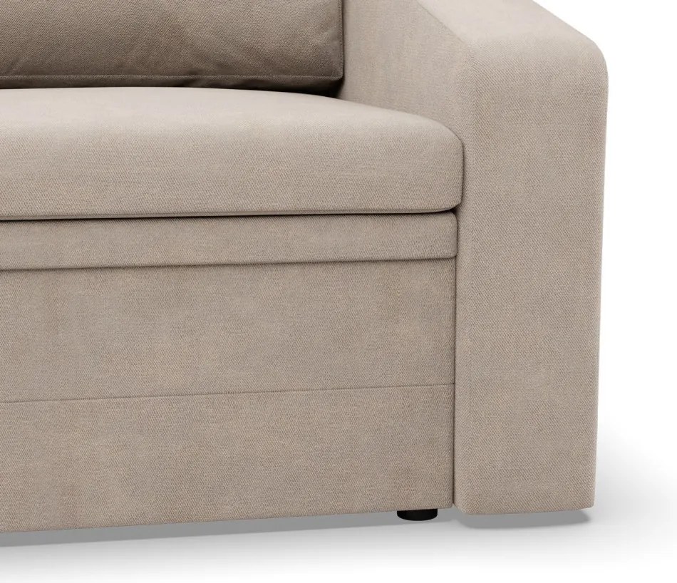 Vertico fekvőfotel, 90 cm széles, bársony, bézs
