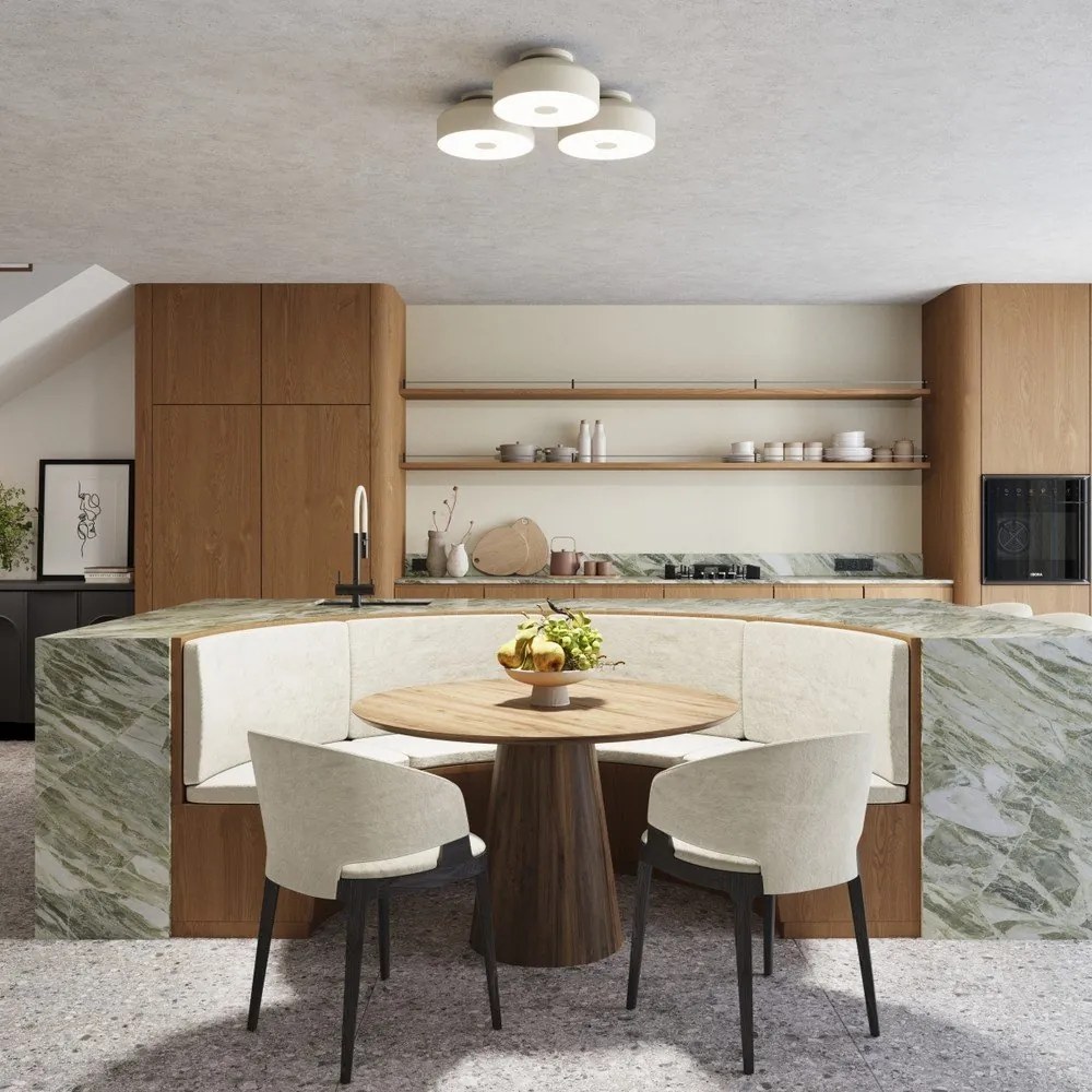 Krémszínű mennyezeti lámpa ø 30 cm Blacko – Sollux