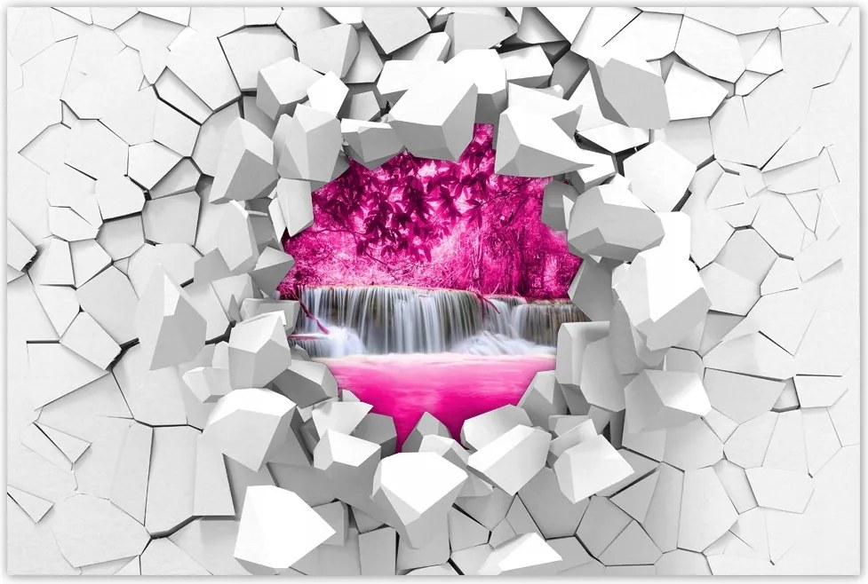 Poszterek 60x40 Rózsaszín vízesés