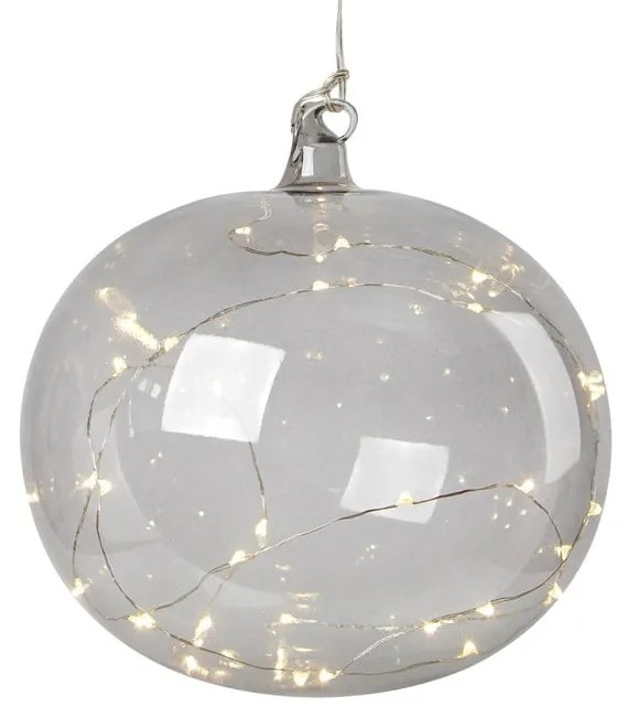 Szürke függő karácsonyi fénydekoráció ø 18 cm Lina – Markslöjd