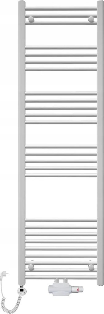 Fürdőszobai dekoratív víz-elektromos radiátor 1600x500 fehér létra
