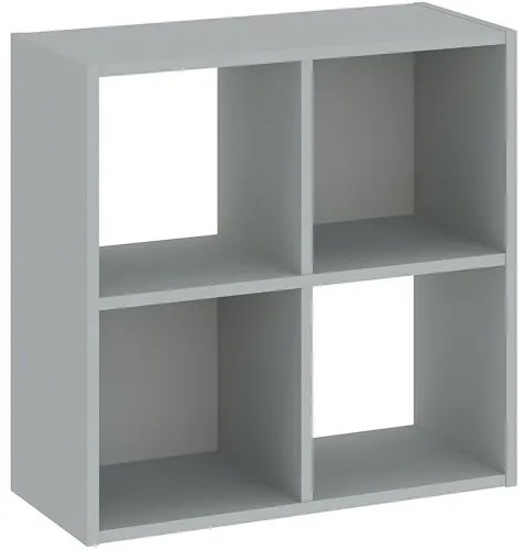 4 Rekeszes Könyvespolc Szürke Színben CATCHY 61,5 cm