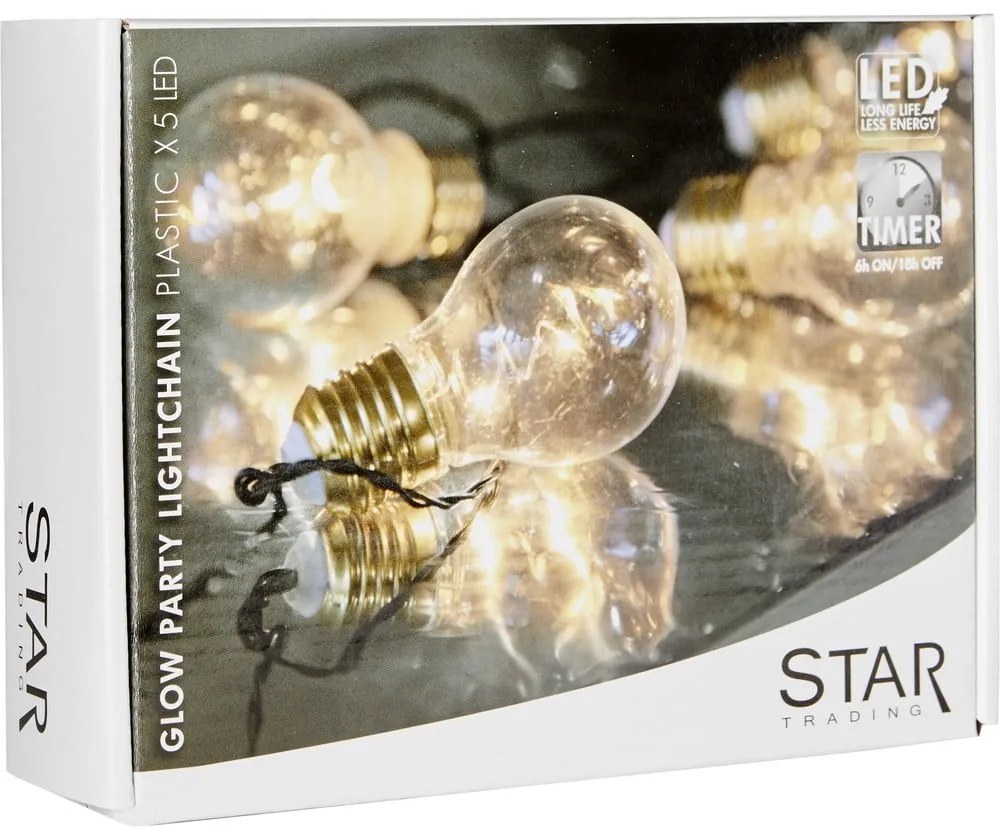 Glow fehér LED fényfüzér, hosszúság 1 m - Star Trading