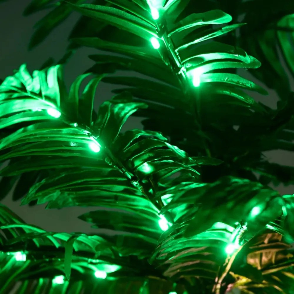 LED-es pálmafa 72 meleg fehér LED-del 120 cm