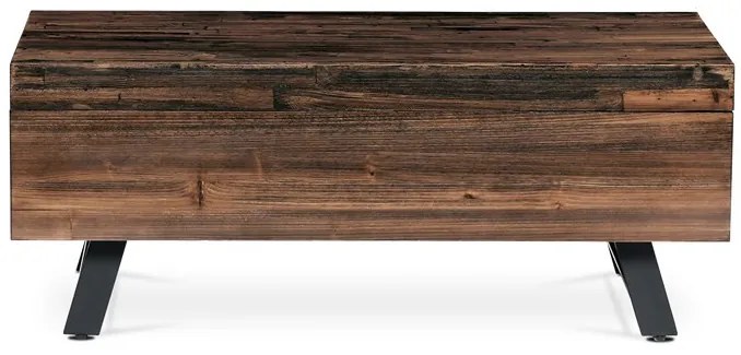 Dohányzóasztal 120 × 60 × 48 cm, tömörfa, öregfa AHG-536 PINE