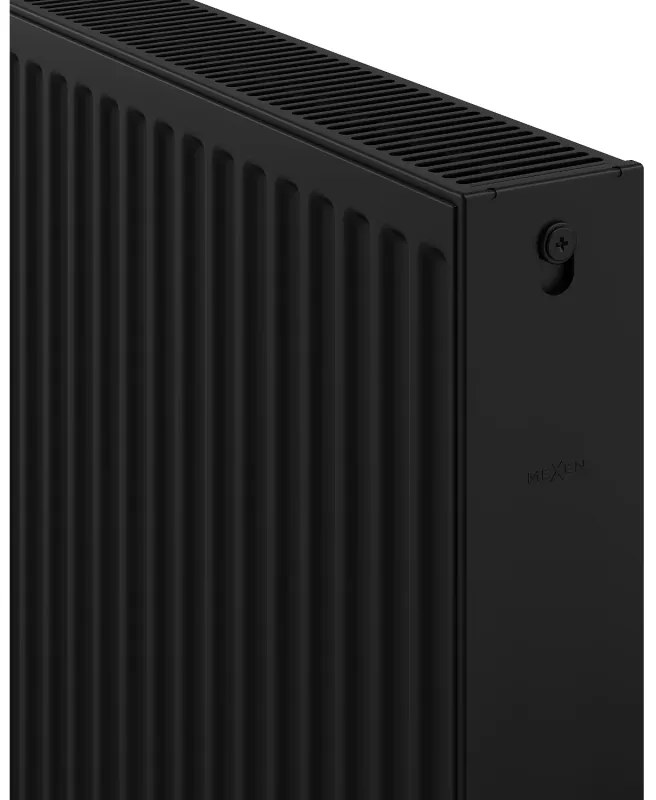 Mexen C22, panelradiátor 600 x 1000 mm, oldalcsatlakozás, 1653 W, fekete, W422-060-100-70
