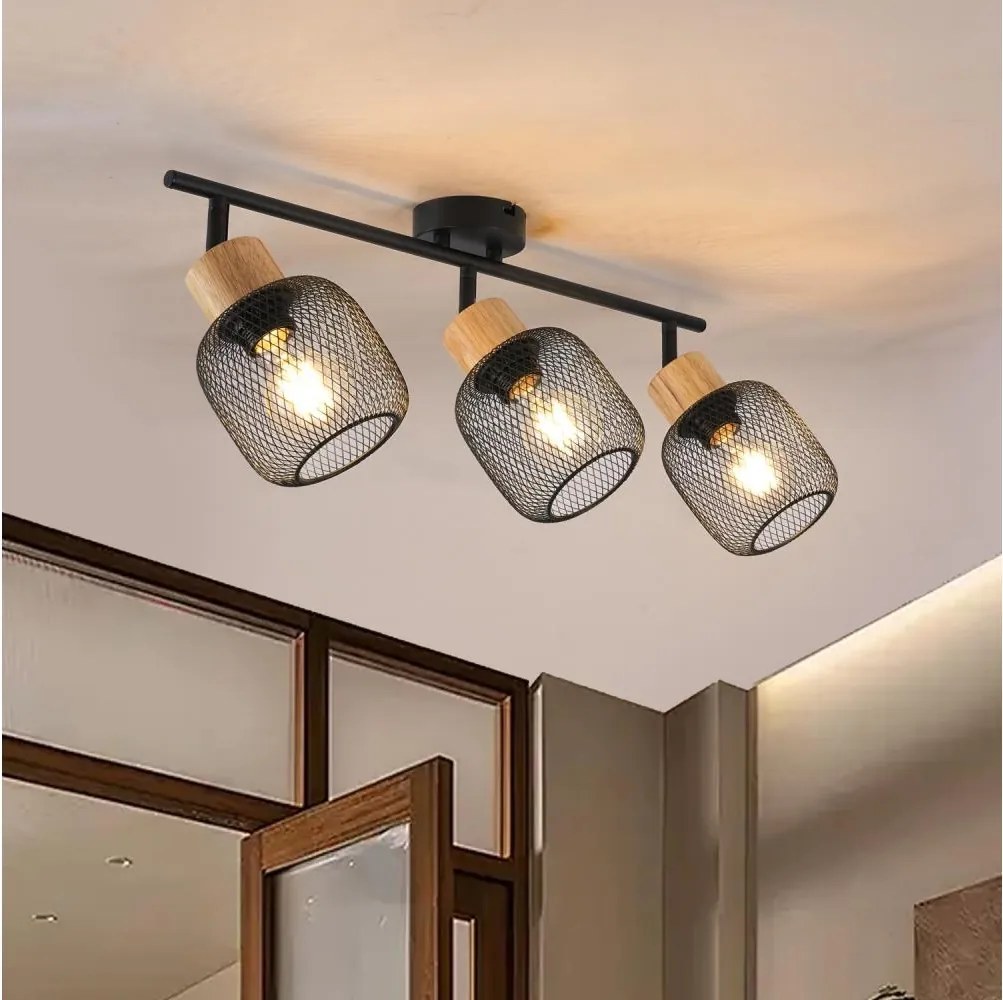 Brilagi - BASKLITE spotlámpa 3xE27/15W/230V fa/fekete