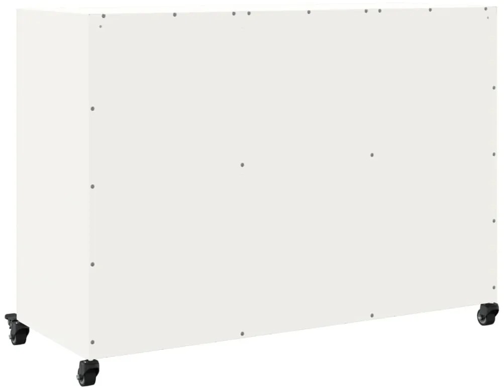 fehér acél tálalószekrény 100,5 x 39 x 72 cm