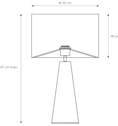 Lucide 10501/81/30 - Asztali lámpa VELVET 1xE27/40W/230V