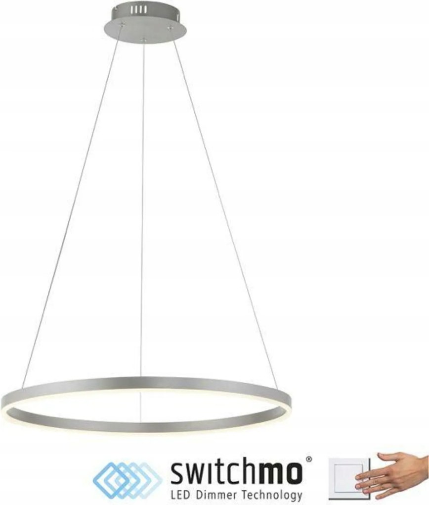 Just Light Led kör alakú függeszték, szabályozható, alumínium, 3000K, 585mm