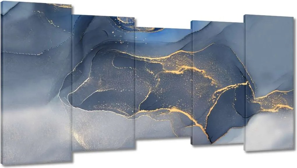 Vászonkép 150x80 Kék márvány