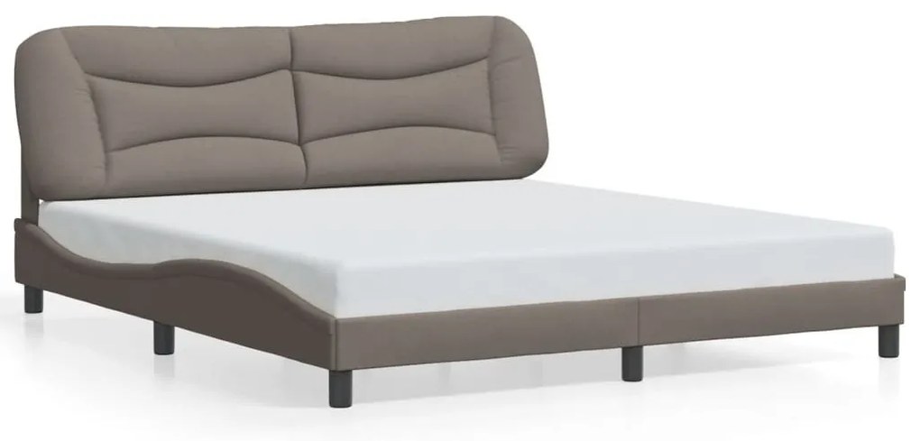 tópszínű szövet ágykeret matrac nélkül Hvar 180 x 200 cm