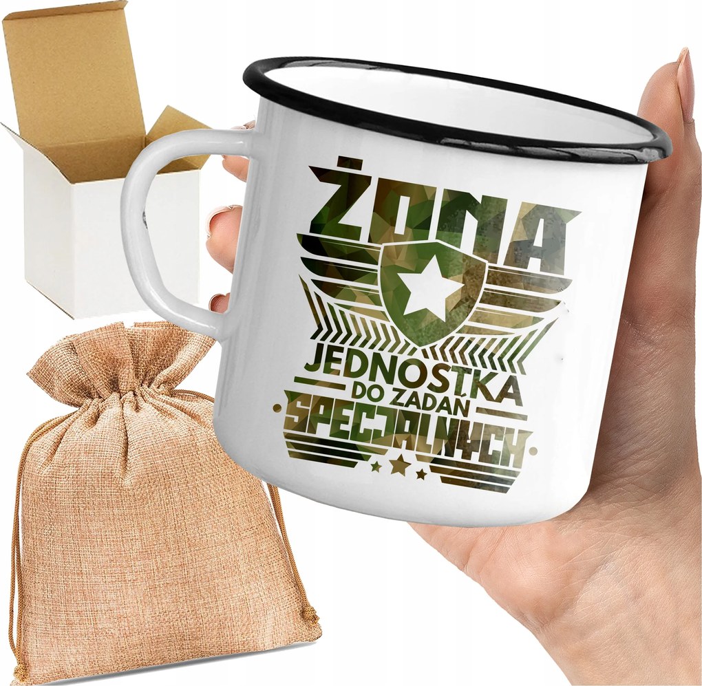 Bögre_zománcozott Nyomott Mintás Feleség Egység Különleges Feladatokhoz Ajándék