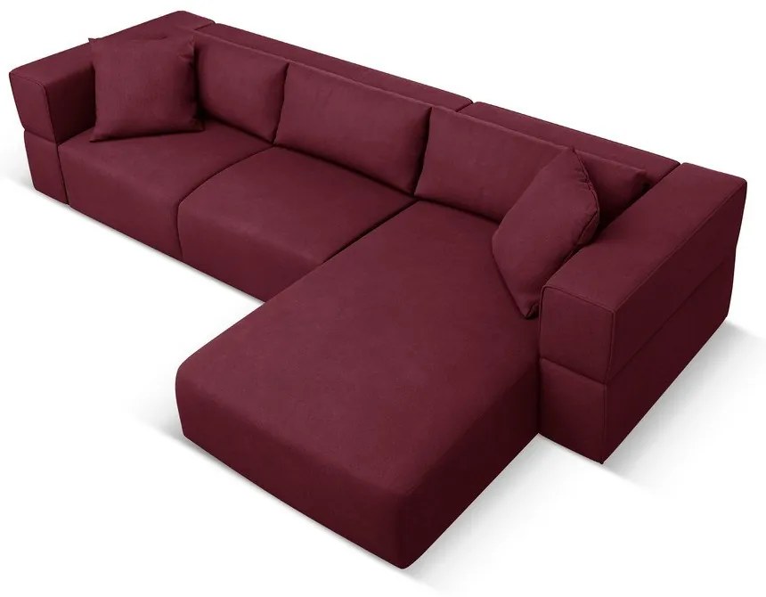 Borvörös sarokkanapé (jobb oldali) Esther – Milo Casa