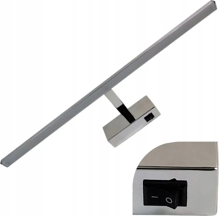 Fürdőszobai Fali Lámpa 12W 55,5cm Led Tükör Felett Króm