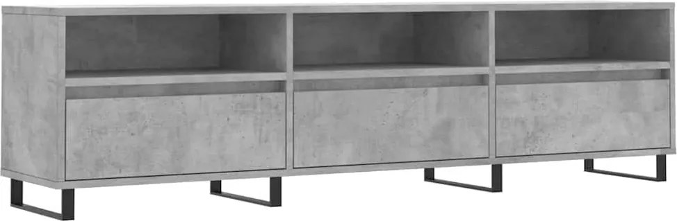 vidaXL betonszürke szerelt fa TV-szekrény 150x30x44,5 cm