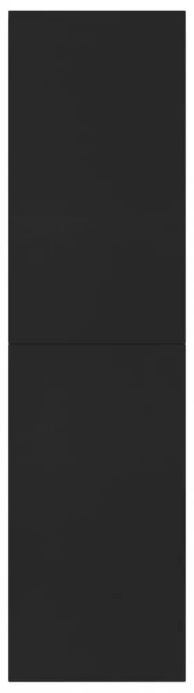 fekete szerelt fa könyvszekrény/térelválasztó 155 x 24 x 160 cm