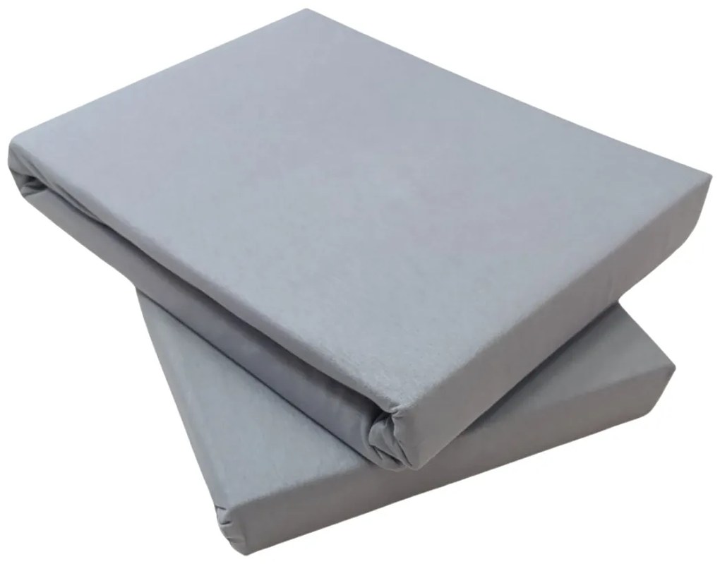 Jersey szürke lepedő TiaHome - 200x200cm