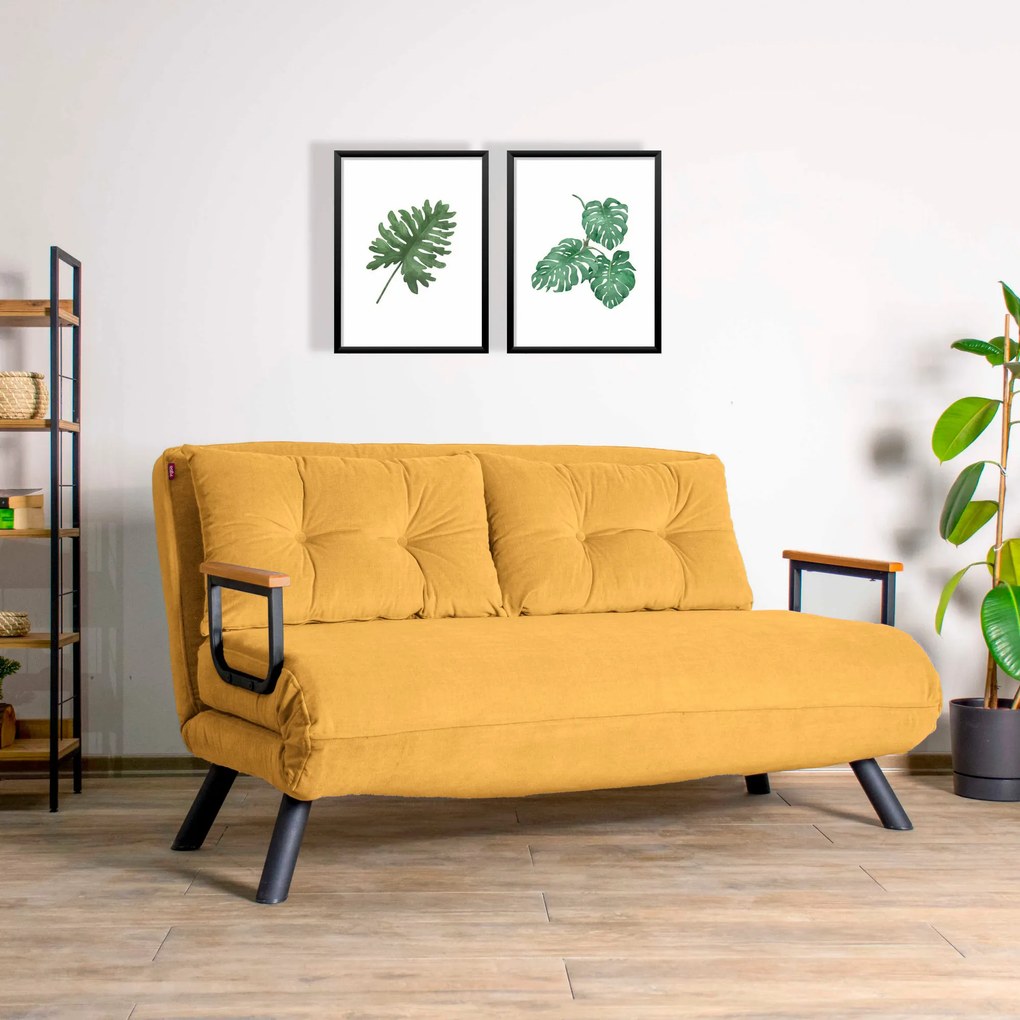 Kanapé futon  Sandy (mustár). 1062309